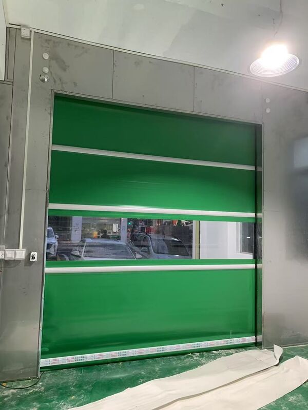 Self-Healing Impact Recovery PVC Industrial High Speed Roll Up Door For Warehouse Logistics Operations