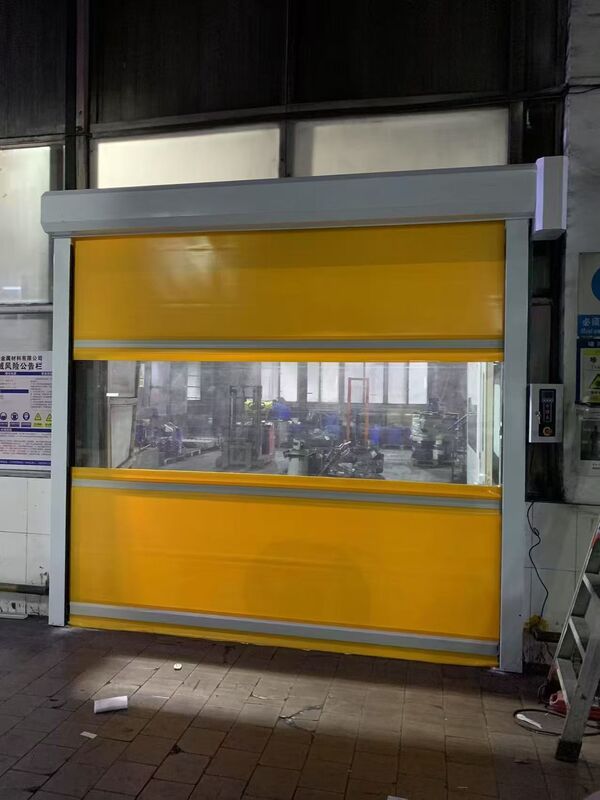 Self-Healing Impact Recovery PVC Industrial High Speed Roll Up Door For Warehouse Logistics Operations