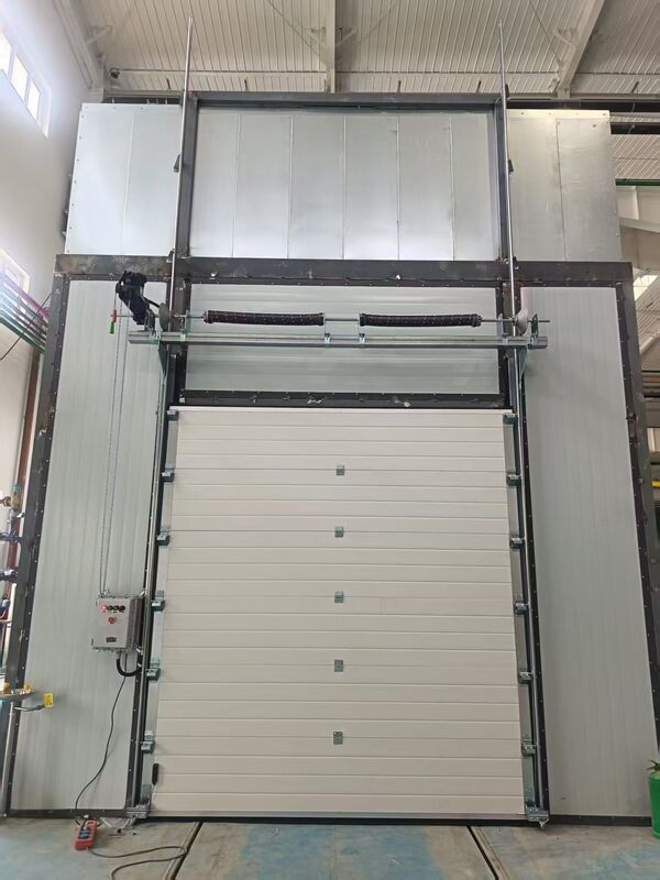 Space-Saving Vertical-Opening Industrial Sectional Overhead Door with 24dB Sound Insulation for Mezzanine Loading Zones