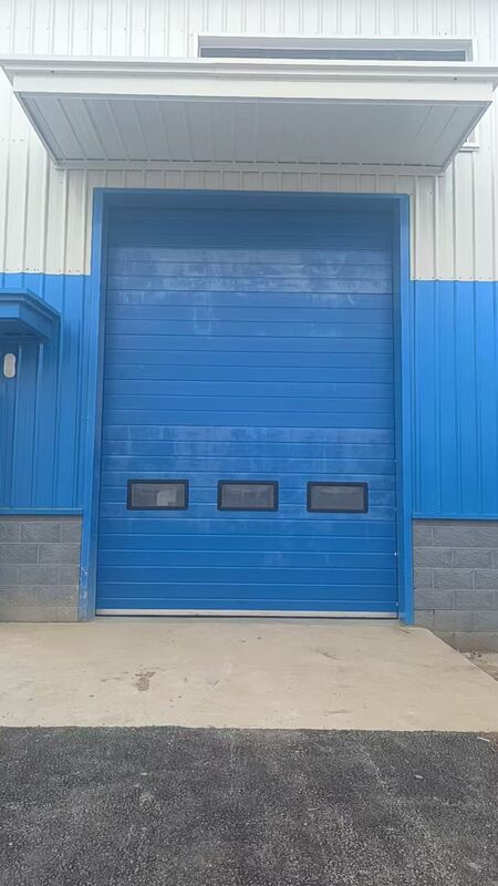 Space-Saving Vertical-Opening Industrial Sectional Overhead Door with 24dB Sound Insulation for Mezzanine Loading Zones