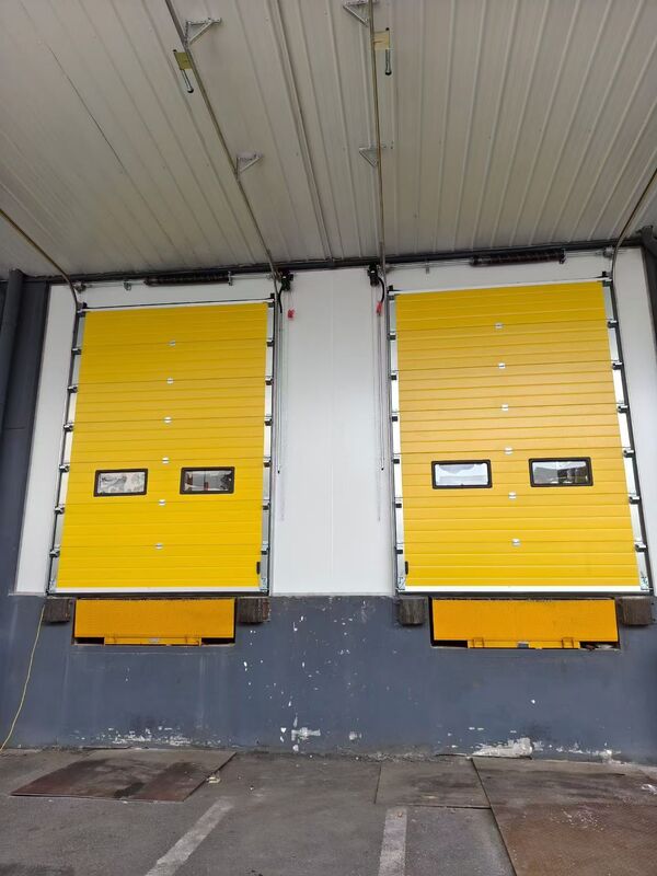 Space-Saving Vertical-Opening Industrial Sectional Overhead Door with 24dB Sound Insulation for Mezzanine Loading Zones