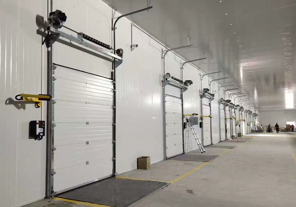 Flexible Lift Configuration Industrial Sectional Overhead Door for Low-Headroom Building Openings with 24dB Sound Insulation