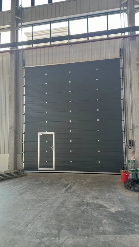 Anti-Drop Protection Industrial Sectional Overhead Door with Wire-Rope Anti-Break and Spring Anti-Broken Devices