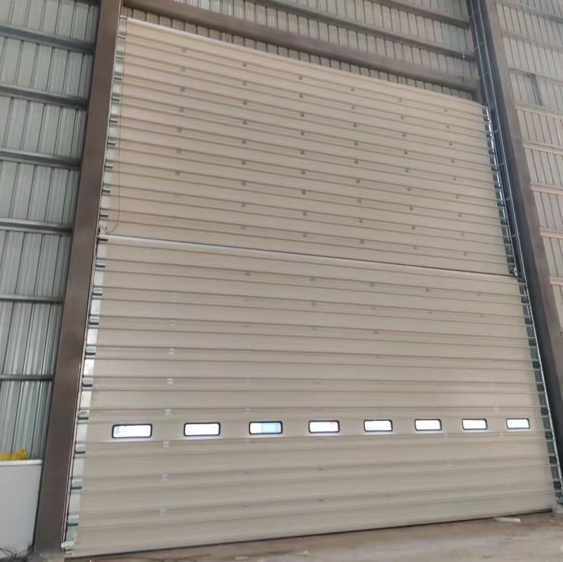 Flexible Lift Configuration Industrial Sectional Overhead Door for Low-Headroom Building Openings with 24dB Sound Insulation
