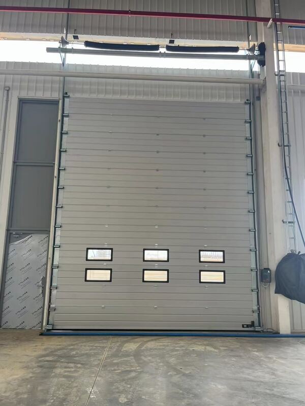 Reinforced Thermal-Insulated Sectional Overhead Door with Wind Resistance Level 7-8 for Heavy-Duty Factory Entrances