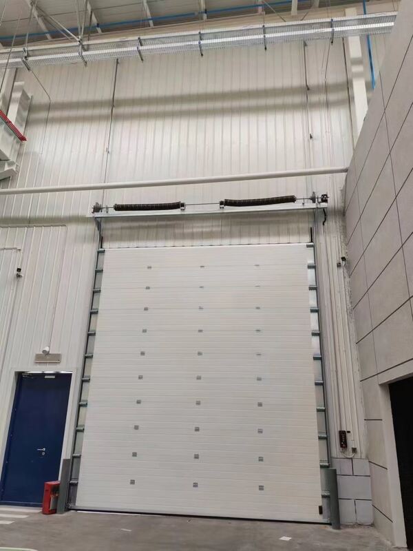 Thermal Insulated Reinforced Industrial Sectional Overhead Door with 40mm Panel for Factory Main Gates