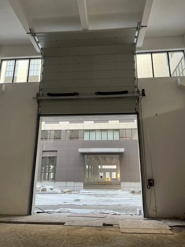 Thermal Insulated Reinforced Industrial Sectional Overhead Door with 40mm Panel for Factory Main Gates