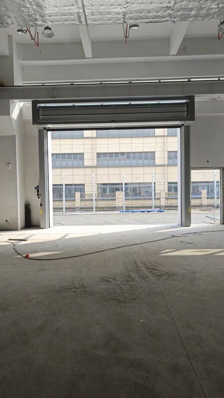 Space-Saving Turbine System Spiral High Speed Door with 0.6-1.5 m/s Adjustable Speed and 40mm Insulated Panels