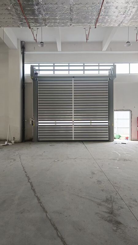 Space-Saving Turbine System Spiral High Speed Door with 0.6-1.5 m/s Adjustable Speed and 40mm Insulated Panels