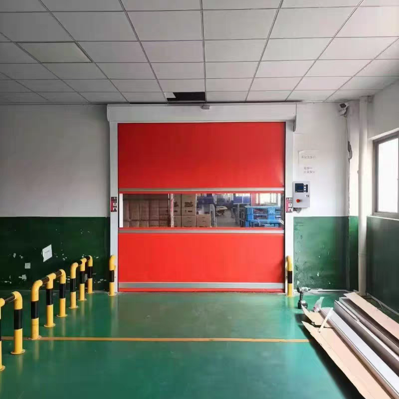 Safety Bottom Edge PVC Industrial High Speed Door with Photoelectric Sensors and DSP Servo System