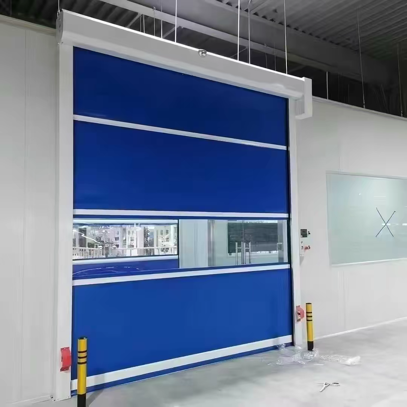 Safety Bottom Edge PVC Industrial High Speed Door with Photoelectric Sensors and DSP Servo System