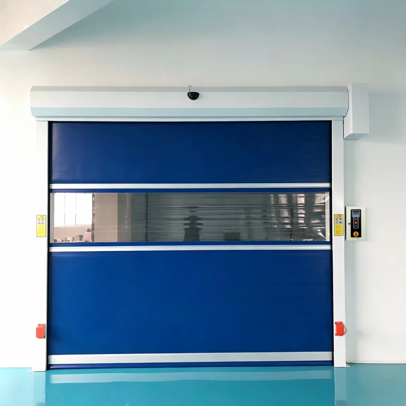 PVC High Speed Door with 0.8-2.0 m/s Opening Speed and DSP Servo Control for Cross-Dock Workflow