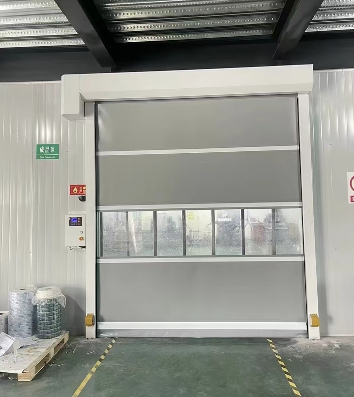 Sensor-Interlocked PVC Industrial High Speed Door with 0.8-2.0 m/s Opening Speed and DSP Servo System