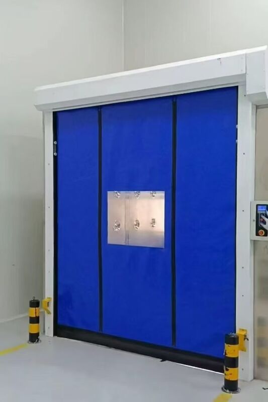 Self-Repairing Zipper Curtain High Speed Zipper Door with 0.8-2.0 m/s Opening Speed and Galvanized Steel Frame