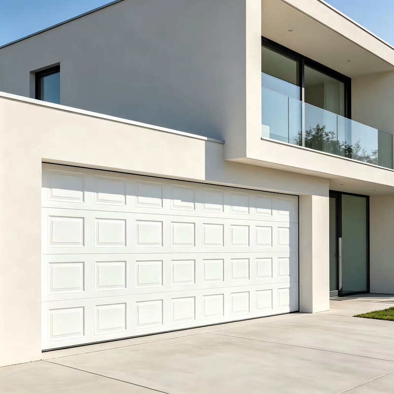 Insulated Sectional Garage Door with Export Wooden Crate Packaging and 40 mm Polyurethane Insulated Panels Featuring Rubber Sealed Joints