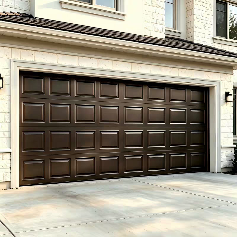 Insulated Sectional Garage Door with Export Wooden Crate Packaging and 40 mm Polyurethane Insulated Panels Featuring Rubber Sealed Joints