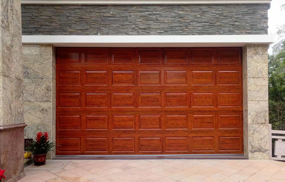 Insulated Sectional Garage Door with 40 mm Polyurethane Panels and Efficient Low-Noise Motor for Commercial Use
