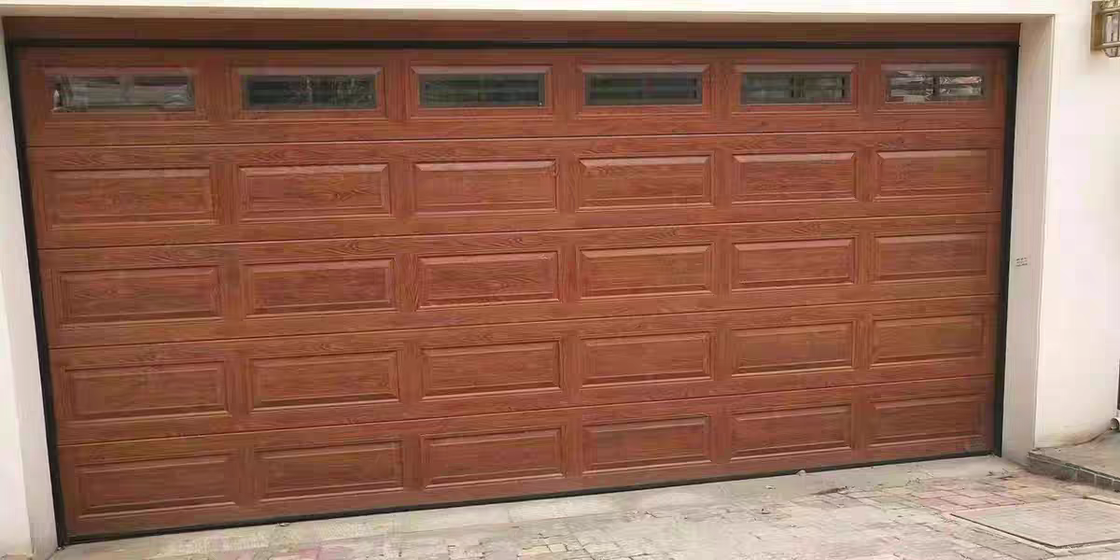 Insulated Sectional Garage Door with 40 mm Polyurethane Insulated Panels and Multiple Panel Design Options