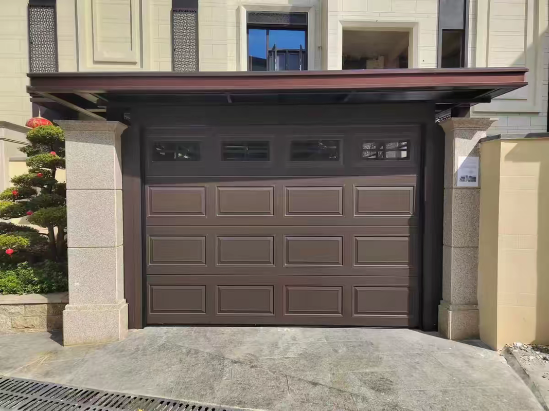 Insulated Sectional Garage Door with 40 mm Polyurethane Insulated Panels and Multiple Panel Design Options