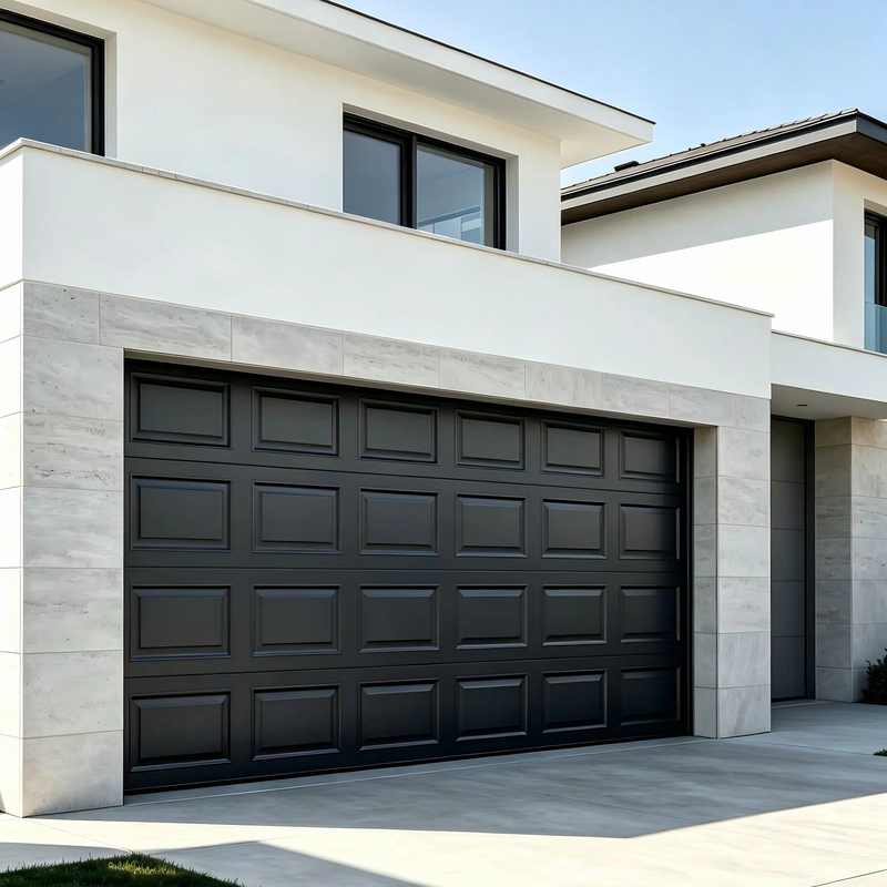 Reinforced Insulated Sectional Garage Door with 1.5 mm Embedded Steel Plate and ± 0.5 mm Panel Straightness for Heavy Daily Use
