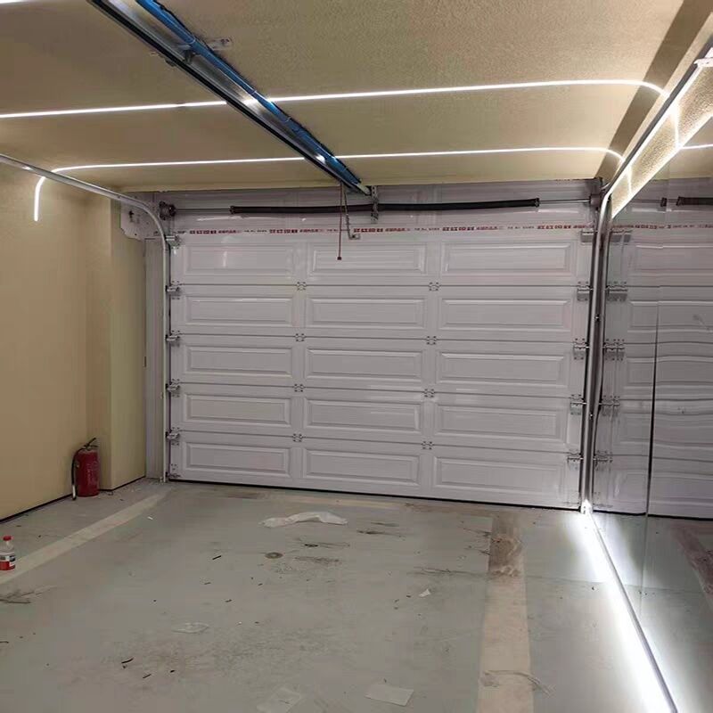 Insulated Sectional Garage Door with Optional Finger Protection Panel Design and 40 mm Polyurethane Insulated Panels