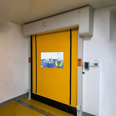 Fast & Precise Movement High Speed Zipper Door With IP54 Control Box For Temperature-Controlled Room